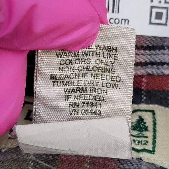 Vintage LL-Bean Flannel Shirt Medium 21x29 Baggy M-Tall - Picture 7 of 12